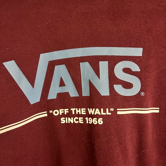 Vans off the wall burgundy hoodie - Picture 2 of 3